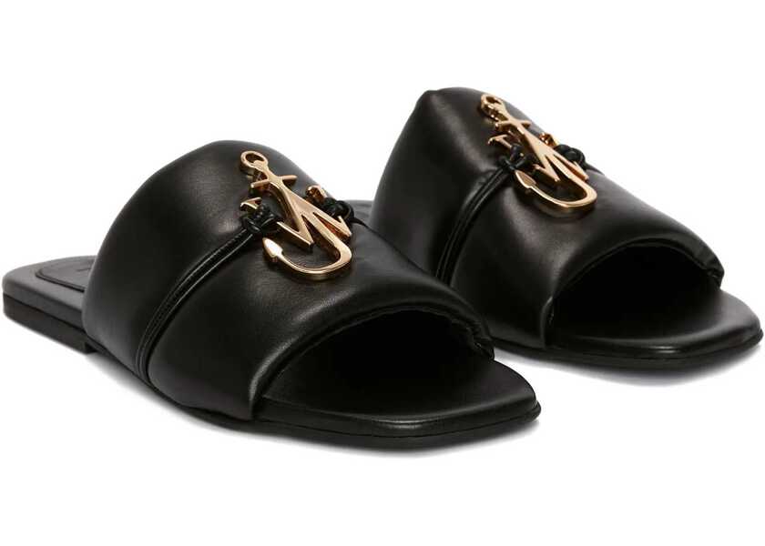 Sandale JW Anderson Slide Sandal With Logo BLACK Femei (BM 9426536) 2
