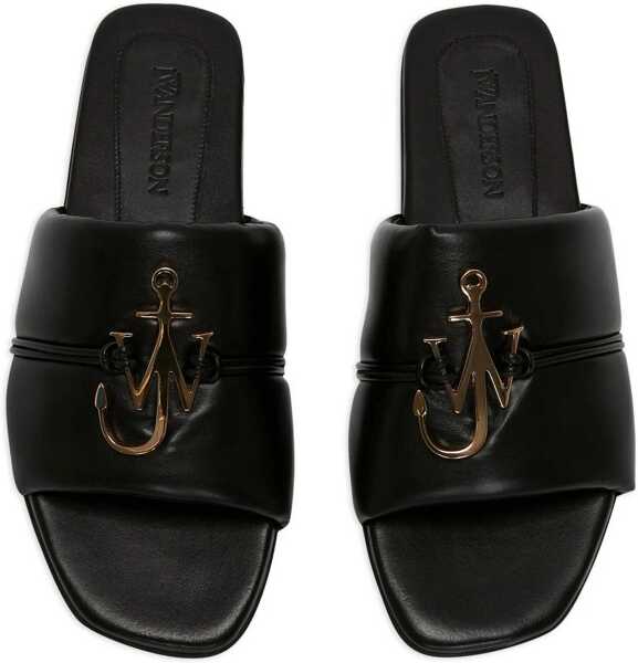 Sandale JW Anderson Slide Sandal With Logo BLACK Femei (BM 9426536) 4