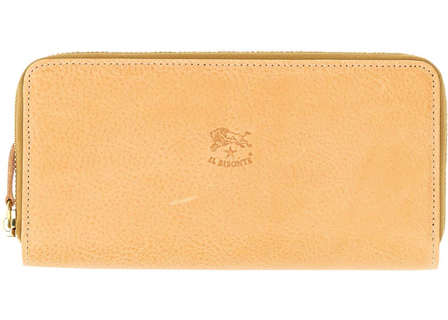 IL BISONTE Zipped Wallet BEIGE