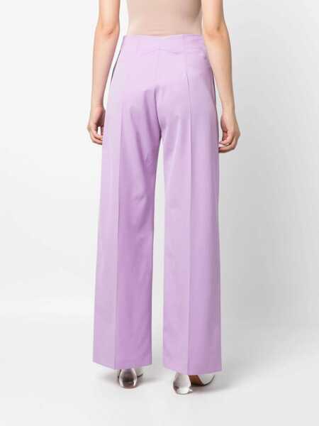 Pantaloni casual Patou Virgin Wool Pants LILAC Femei (BM 9426689) 4