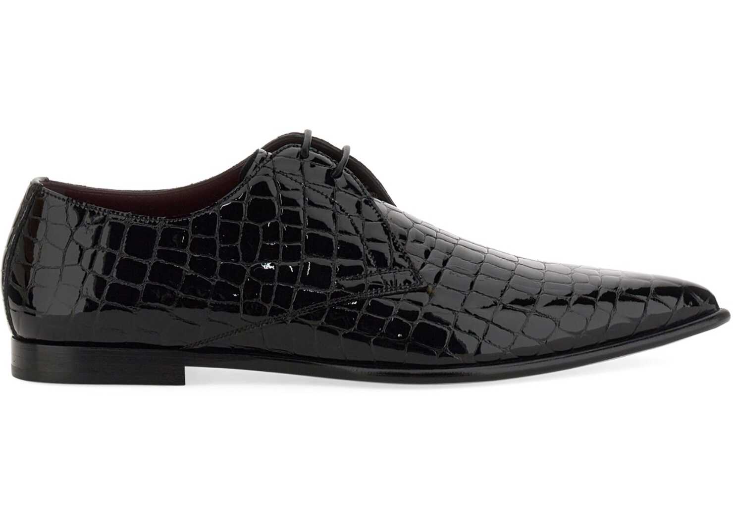 Dolce & Gabbana Leather Derby Shoe BLACK