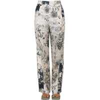 Pantaloni casual Printed Silk Palazzo Pants Femei