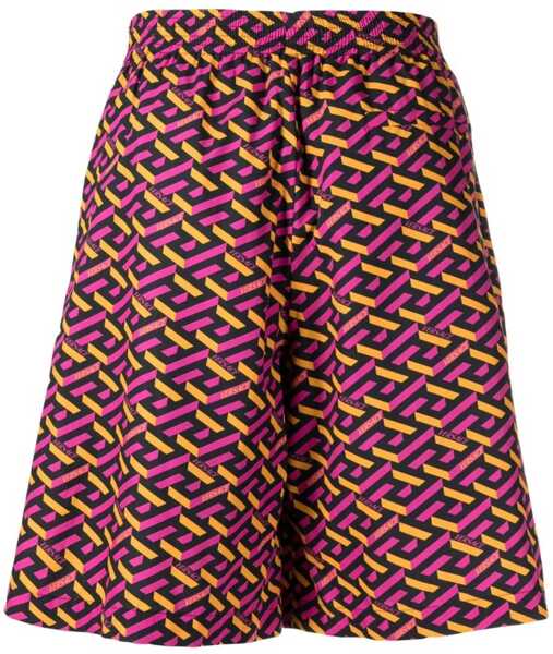 Pantaloni scurti Versace Shorts With La Greca Print MULTICOLOUR Barbati (BM 9427181) 2
