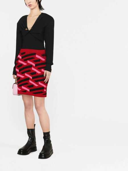 Fuste casual Versace La Greca Knit Skirt MULTICOLOUR Femei (BM 9427316) 2