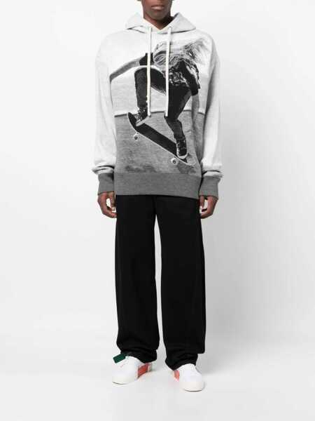 Pulovere casual Palm Angels Hooded Shirt GREY Barbati (BM 9427709) 2