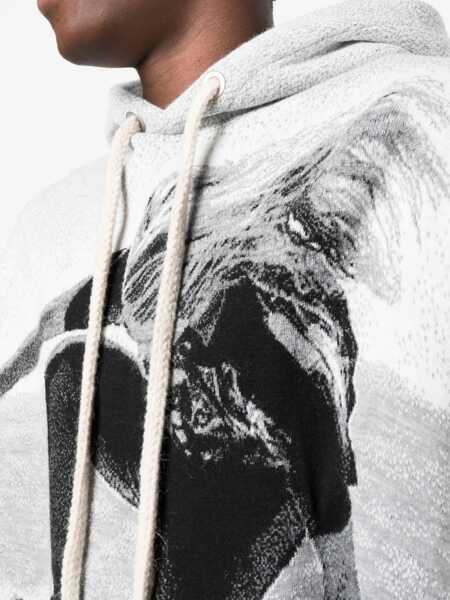 Pulovere casual Palm Angels Hooded Shirt GREY Barbati (BM 9427709) 5