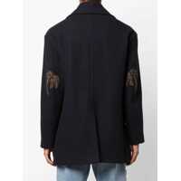 Geci Palm Angels pentru Barbati - Paltoane Palm Angels Double-Breasted Coat BLUE Barbati (BM 9427811) - B-mall.ro