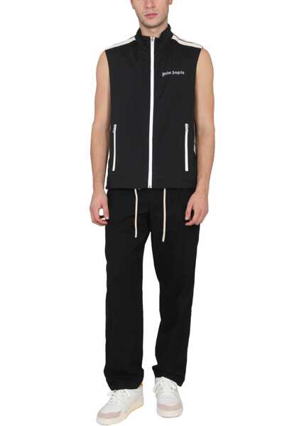 Veste casual Palm Angels Logo Print Vest BLACK Barbati (BM 9427853) 3