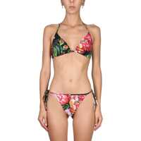Costume de baie intregi Pictorial Flower Print Bikini Swimsuit Femei