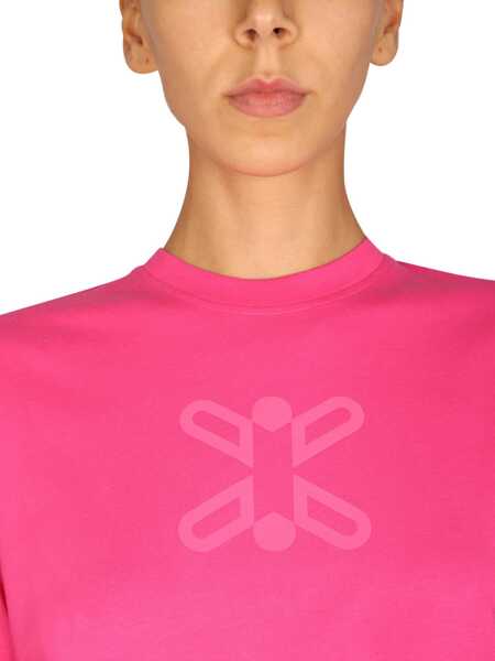 Tricouri MCQ Alexander McQueen T-Shirt With Logo FUCHSIA Femei (BM 9432686) 4