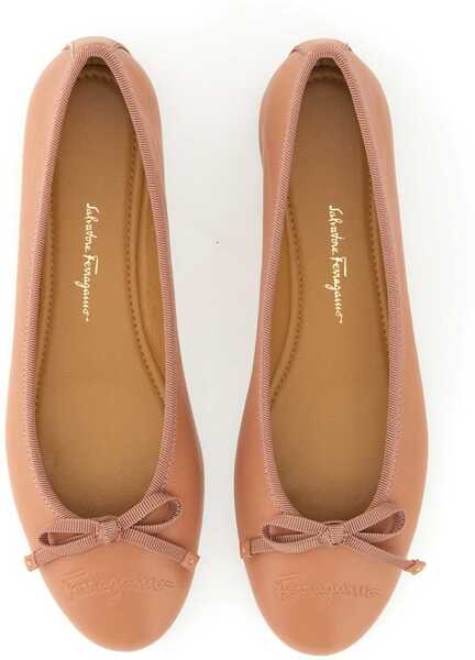 Balerini Ferragamo Nappa Ballerina PINK Femei (BM 9432800) 2