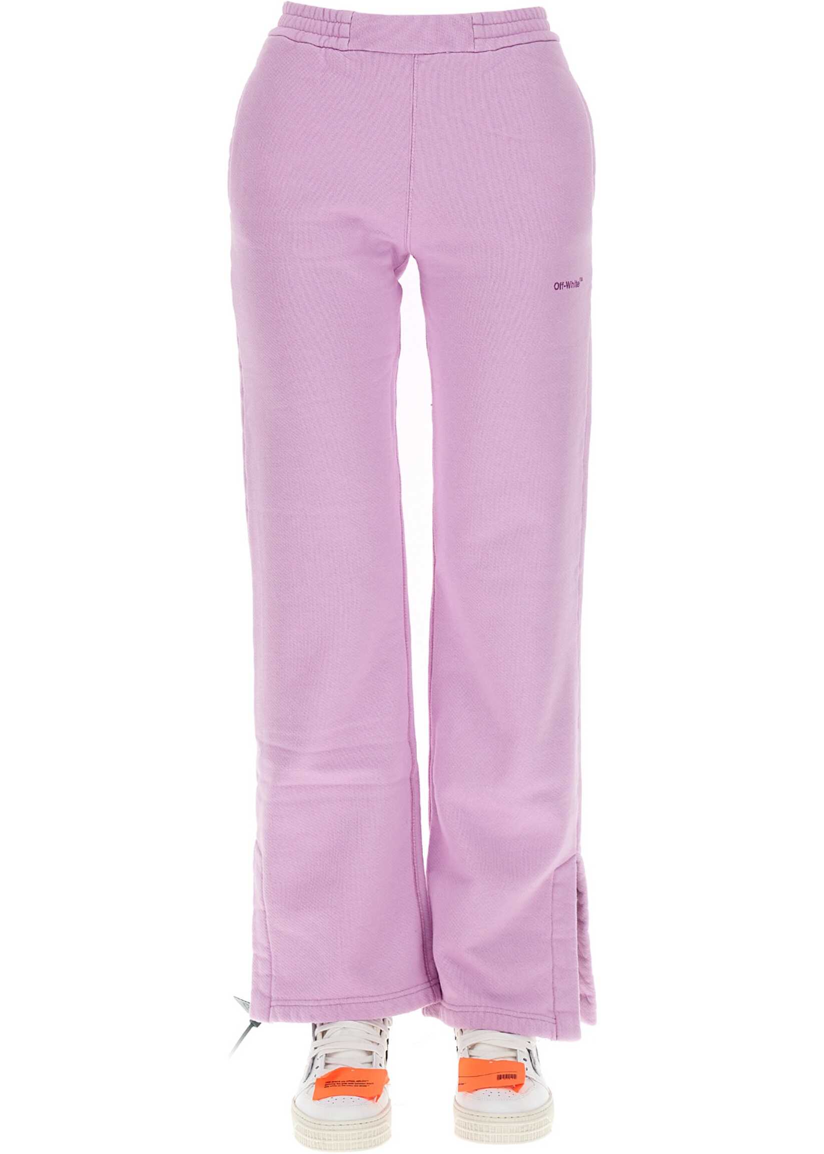 Off-White Jogging Pants With Logo LILAC