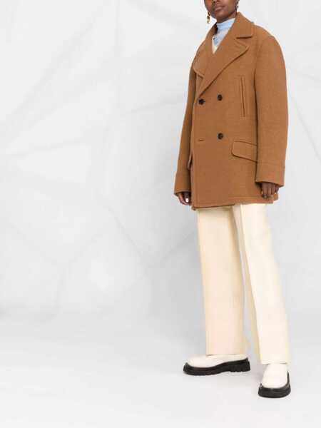 Paltoane Marni Double-Breasted Coat BEIGE Femei (BM 9433268) 4