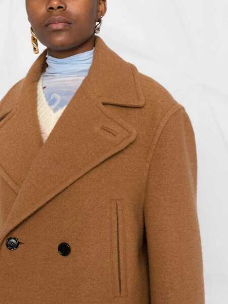 Paltoane Marni Double-Breasted Coat BEIGE Femei (BM 9433268) 5