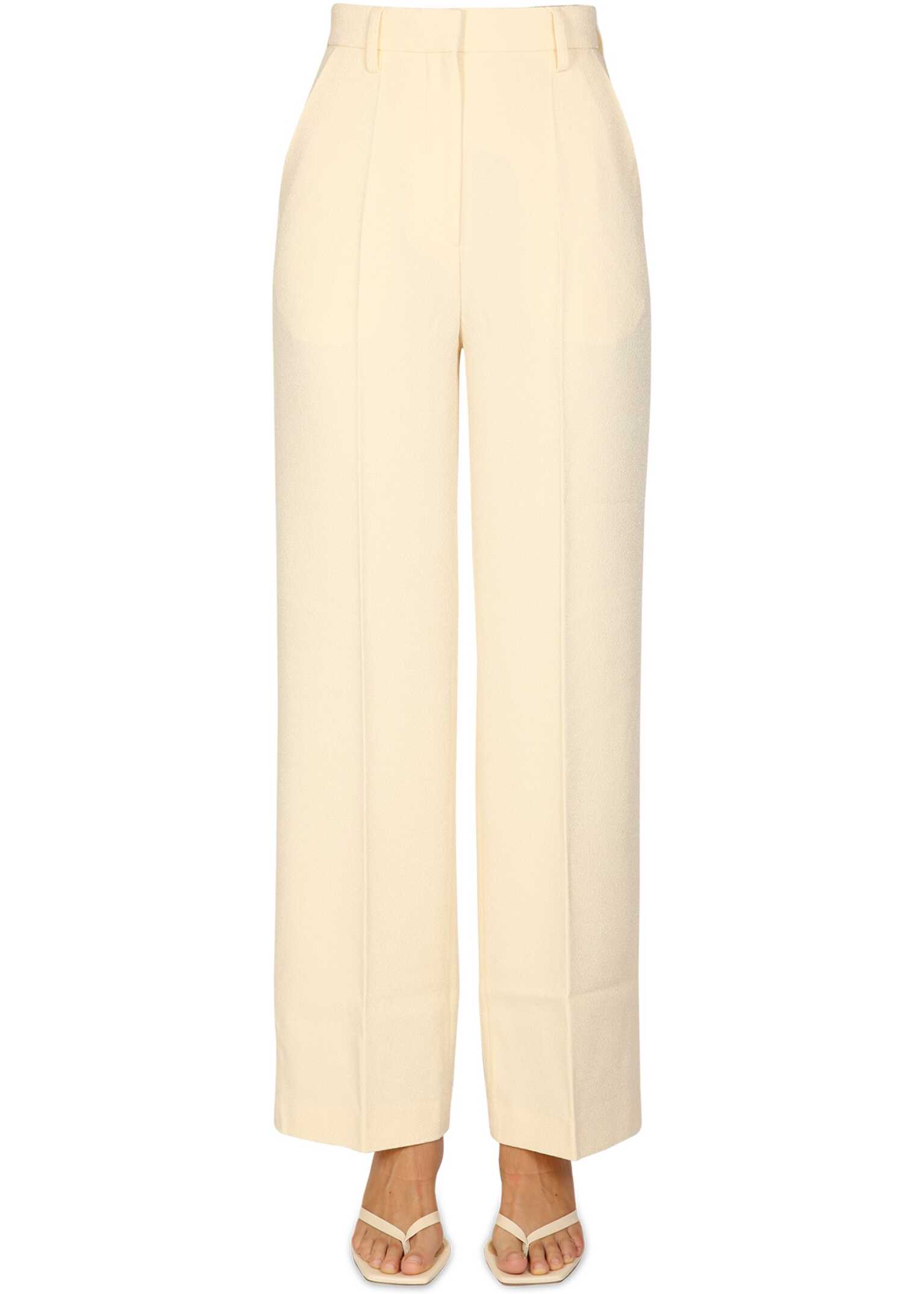 Nanushka Straight Tailored Pants WHITE