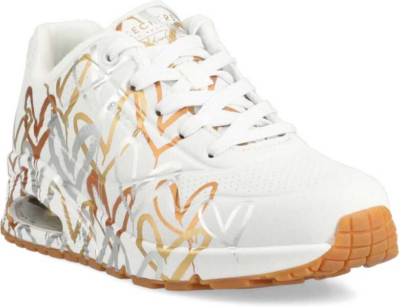 Sneakers SKECHERS Uno-Metallic Love White Femei (BM 9438044) 2