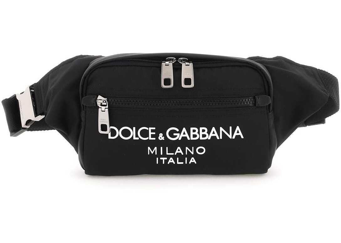 Dolce & Gabbana Nylon Beltpack Bag With Logo NERO NERO