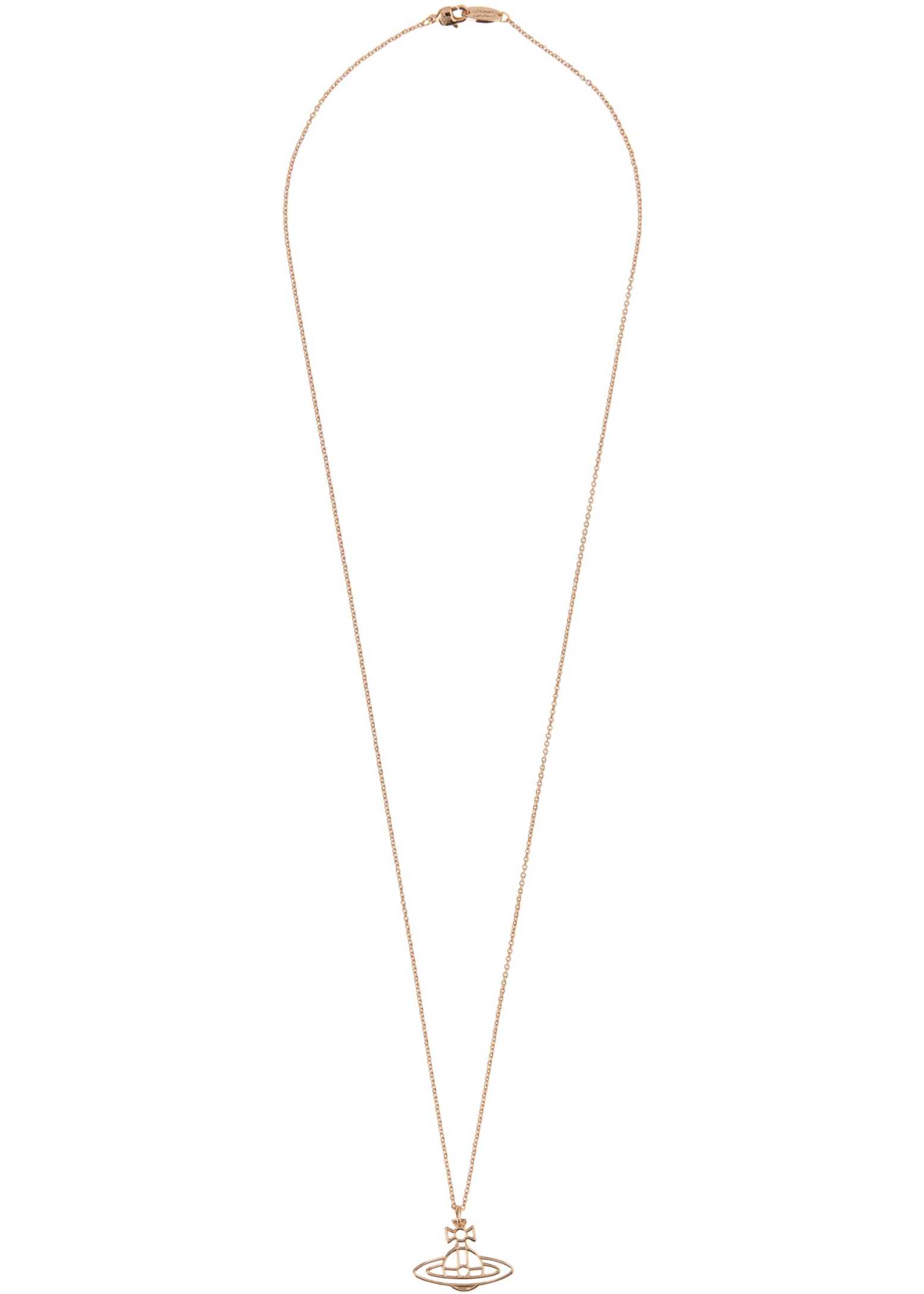 Vivienne Westwood Thin Necklace With Orb Pendant PINK image