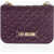 Moschino Love Quilted Faux Leather Shoulder Bag Violet
