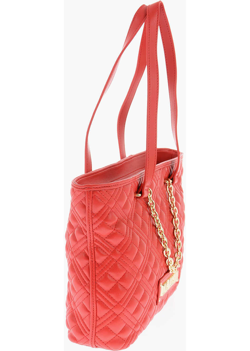 Genti de mana Moschino Love Quilted Faux Leather Tote Bag Red Femei (BM 9440900) 2