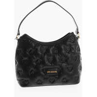 Genti de umar Love Embossed Hearts All Over Faux Leather Hobo Bag Femei