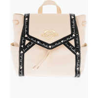 Rucsacuri Love Contrasting Logoed Detail Faux Leather Backpack Femei