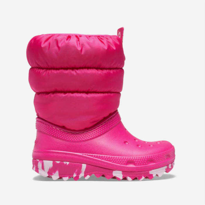 Cizme Fete Crocs Crocs Classic Neo Puff Boot K 207684 CANDY PINK