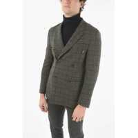Sacouri elegante Cc Collection District Check Motif Reset Double-Breasted Bla Barbati