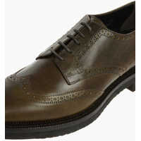 Pantofi Oxford pentru Barbati - Pantofi Oxford CORNELIANI Brogues Details Leather Derby Shoes Green Barbati (BM 9450695) - B-mall.ro