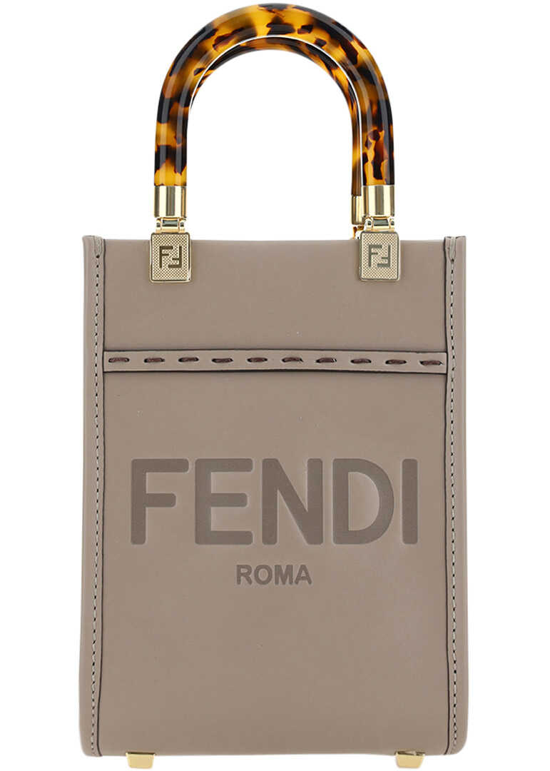 Fendi Sunshine Shoulder Bag TORTORA+ORO SOFT