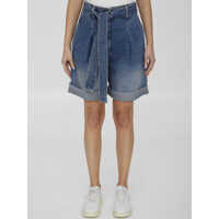 Pantaloni scurti Belted Denim Shorts Femei
