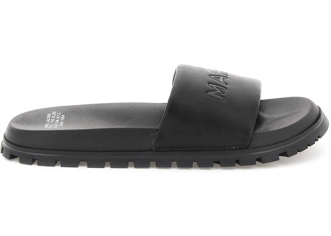 Marc Jacobs Leather Slides BLACK image0