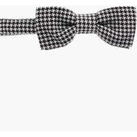 Papioane Cc Collection Houndstooth Patterned Silk Bow Tie Barbati
