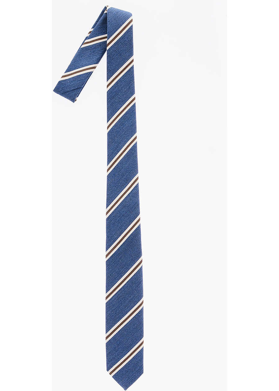 CORNELIANI Cc Collection Regimental Striped Tie Blue