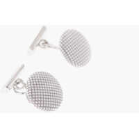 Butoni Metal And Silk Round Cufflinks Barbati