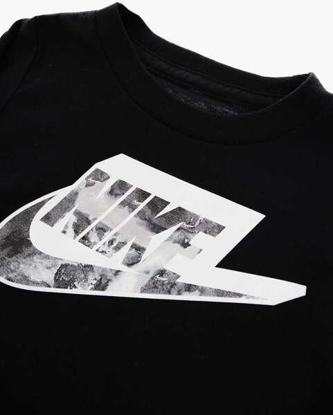 Tricouri Nike Logo Printed Long Sleeve T-Shirt Black Baieti (BM 9456179) 2