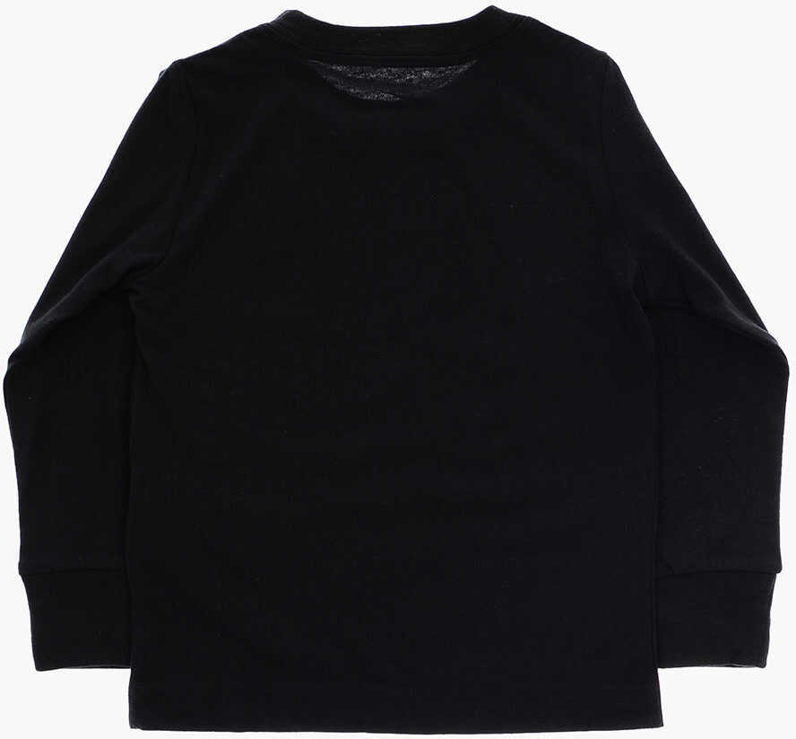 Tricouri Nike Logo Printed Long Sleeve T-Shirt Black Baieti (BM 9456179) 3