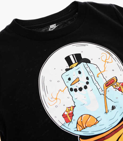 Tricouri Nike Crew-Neck Snow Globe T-Shirt Black Baieti (BM 9456185) 2
