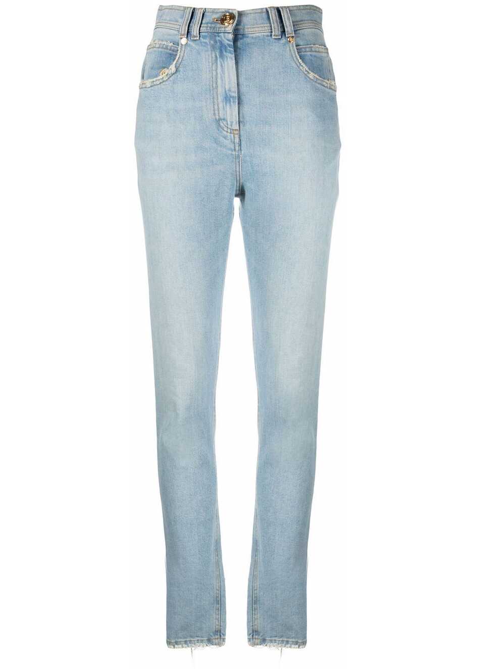 Balmain Cotton Jeans BLUE