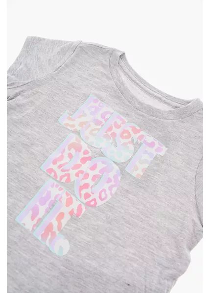 Tricouri Nike Animal Patterned Logo Crew-Neck T-Shirt Gray Baieti (BM 9458483) 2