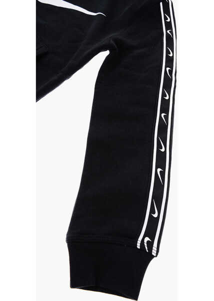 Bluze de trening Nike Logoed Side Band Fleeced Cotton Hoodie Black Baieti (BM 9458489) 2