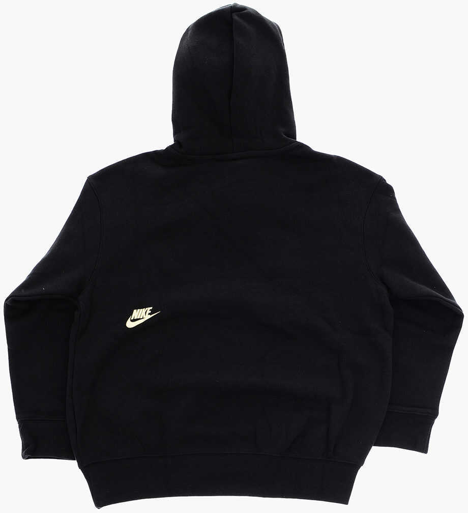 Bluze de trening Nike Logo Printed Fleeced Cotton Hoodie Black Baieti (BM 9458492) 3