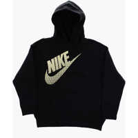Bluze de trening Logo Printed Fleeced Cotton Hoodie Baieti