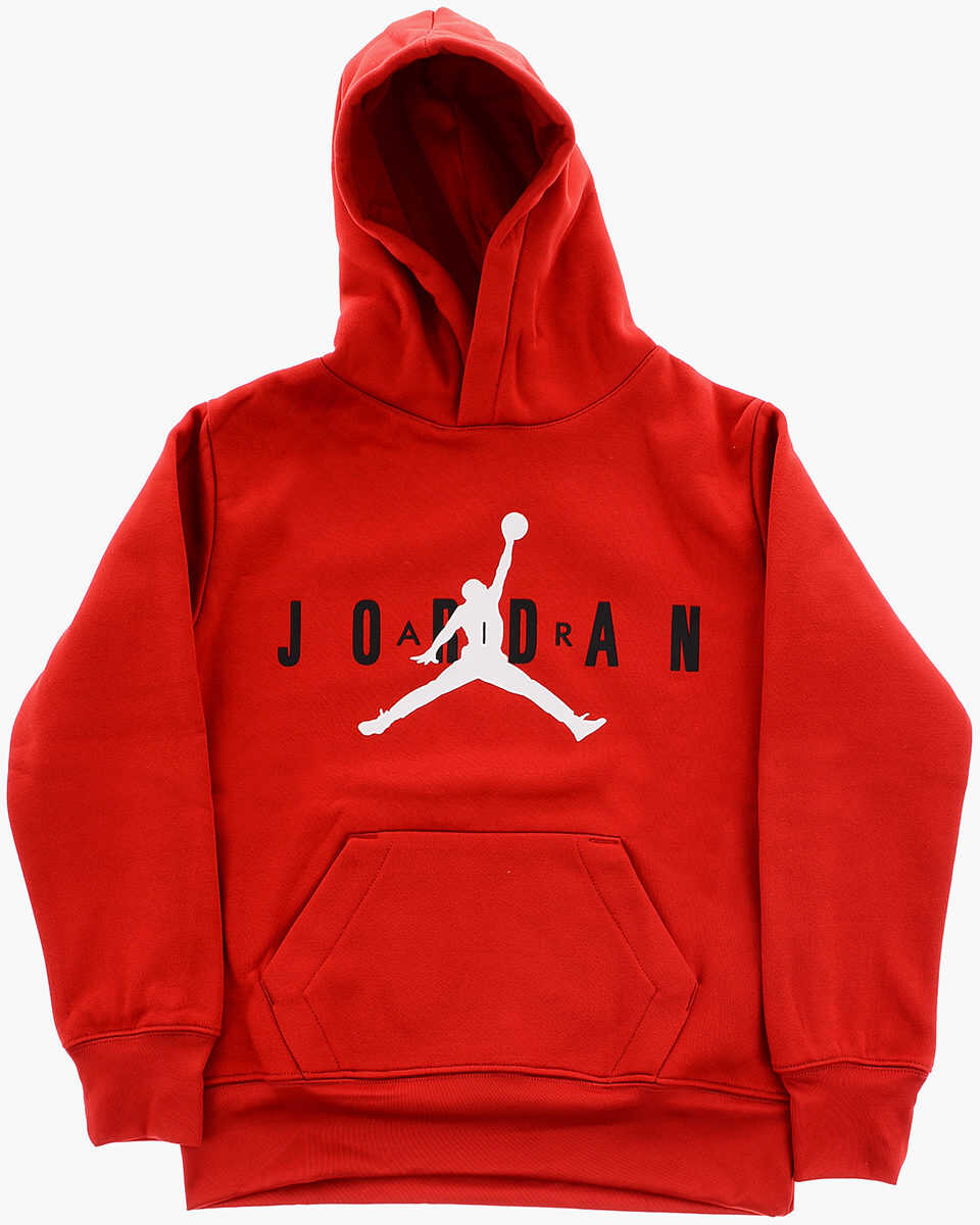 Nike Air Jordan Fleeced Cotton Jumpman Hoodie Red