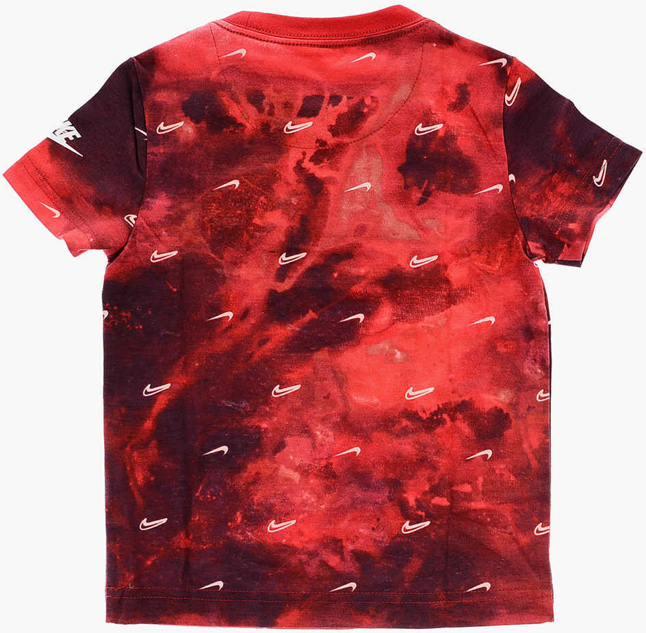 Tricouri Nike All-Over Logo Acid Wash Effect Crew-Neck T-Shirt Black Baieti (BM 9458930) 3