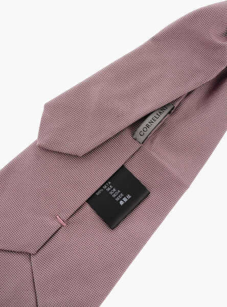 Cravate CORNELIANI Mini Checked Silk Ascot Tie Violet Barbati (BM 9458975) 3