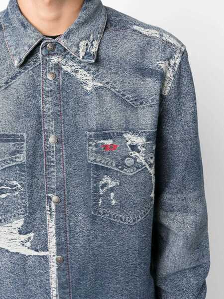 Camasi casual Diesel Jean Shirt BLUE Barbati (BM 9459107) 5