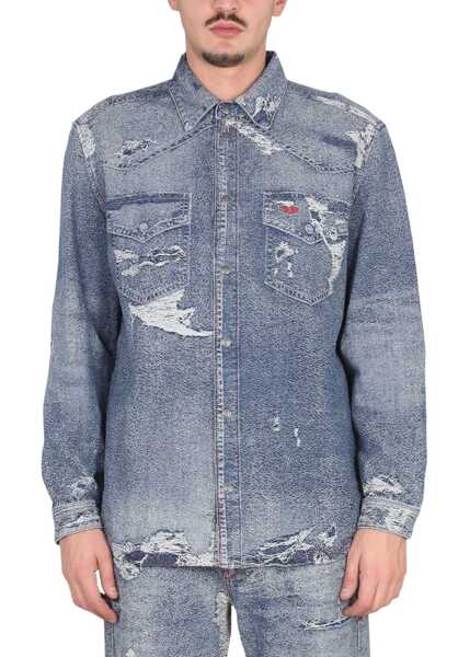 Camasi casual Diesel Jean Shirt BLUE Barbati (BM 9459107) 1