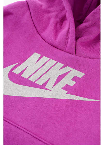 Bluze de trening Nike Glittered Logo Hoodie Pink Baieti (BM 9459566) 2