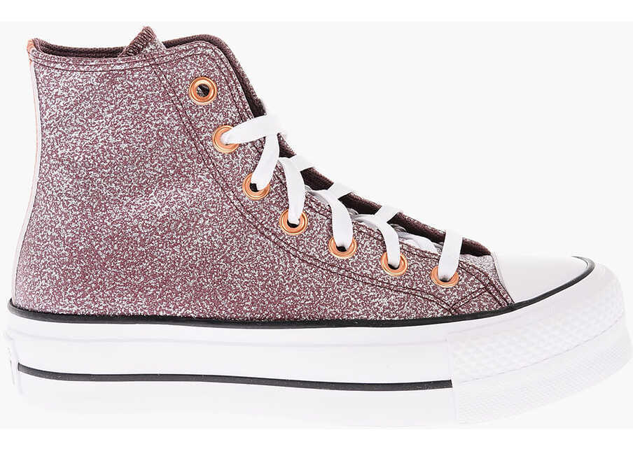 Sneakers Converse All Star Chuck Taylor 4Cm Glittered High-Top Sneakers Pink Femei (BM 9460355) 2